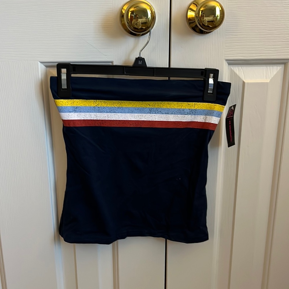 Varsity Stripe tube top, never worn, tags still on, size S